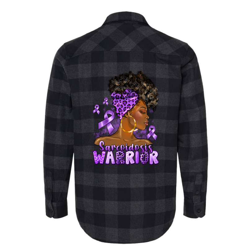 Afro Woman Sarcoidosis Cancer Warrior Flannel Shirt | Artistshot