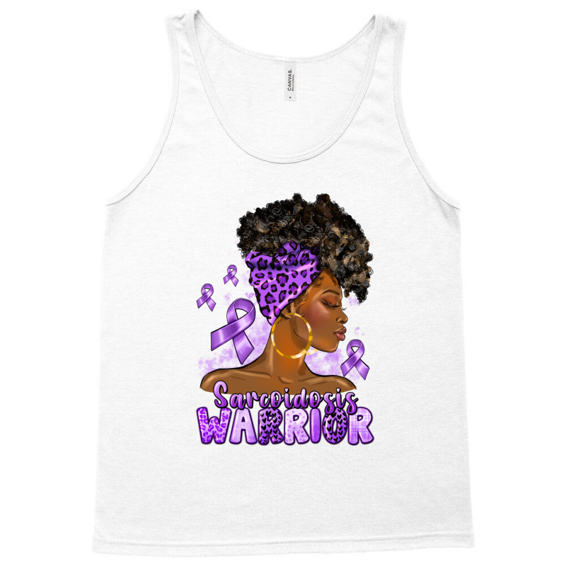 Afro Woman Sarcoidosis Cancer Warrior Tank Top | Artistshot