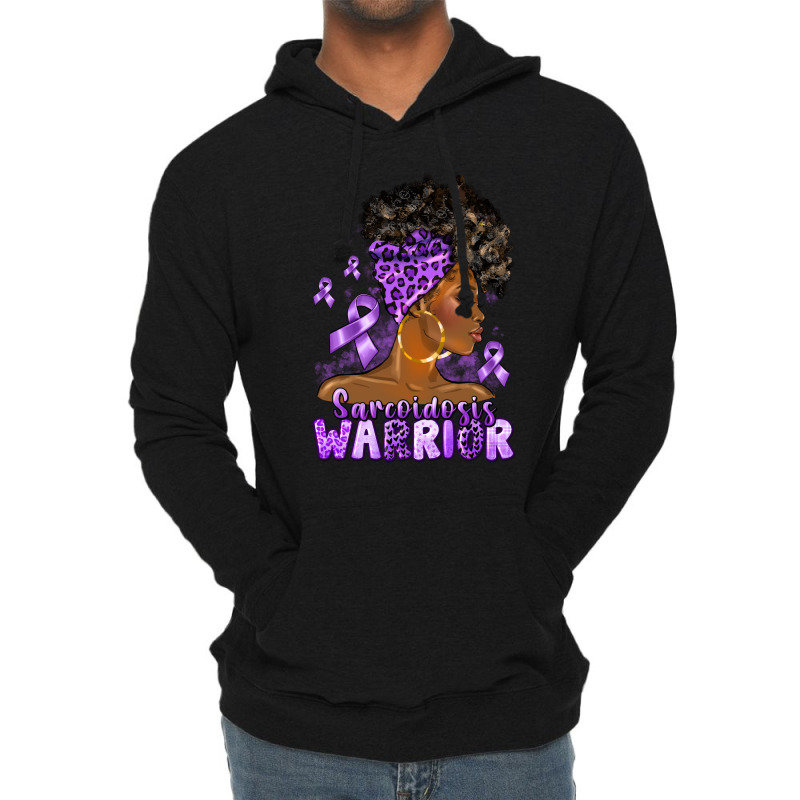 Afro Woman Sarcoidosis Cancer Warrior Lightweight Hoodie | Artistshot