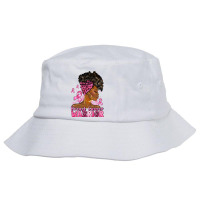 Afro Woman Breast Cancer Warrior Bucket Hat | Artistshot