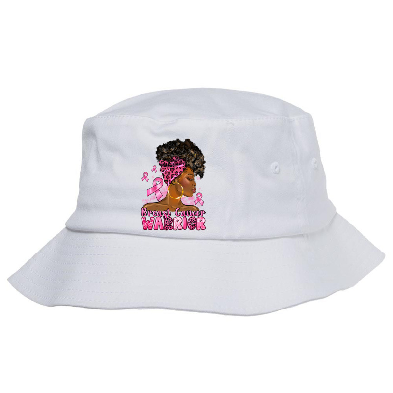 Afro Woman Breast Cancer Warrior Bucket Hat | Artistshot