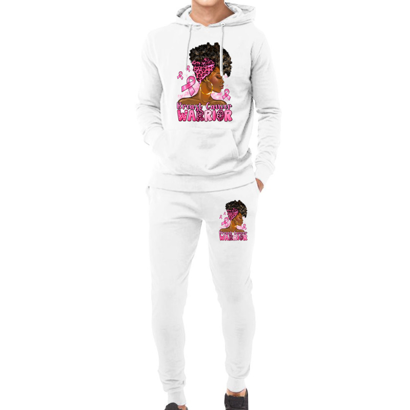 Afro Woman Breast Cancer Warrior Hoodie & Jogger Set | Artistshot