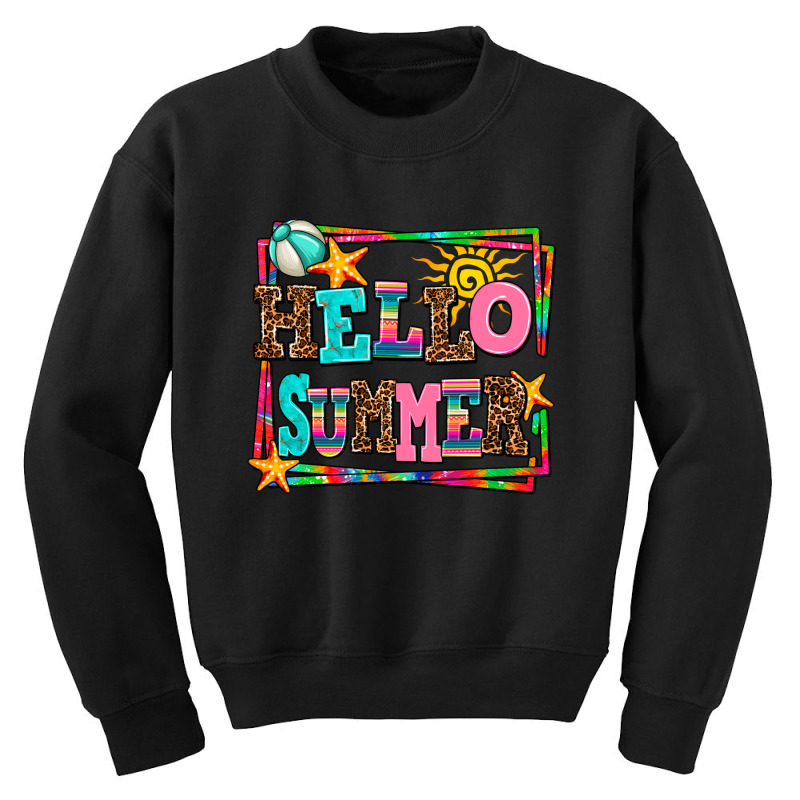 Hello Summer Youth Sweatshirt by AdoDesignShop | Artistshot