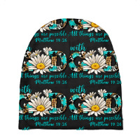 With God All Things Are Possible Daisy Baby Beanies | Artistshot