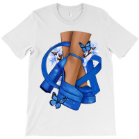 Colon Cancer Diva Blue Ribbon T-shirt | Artistshot