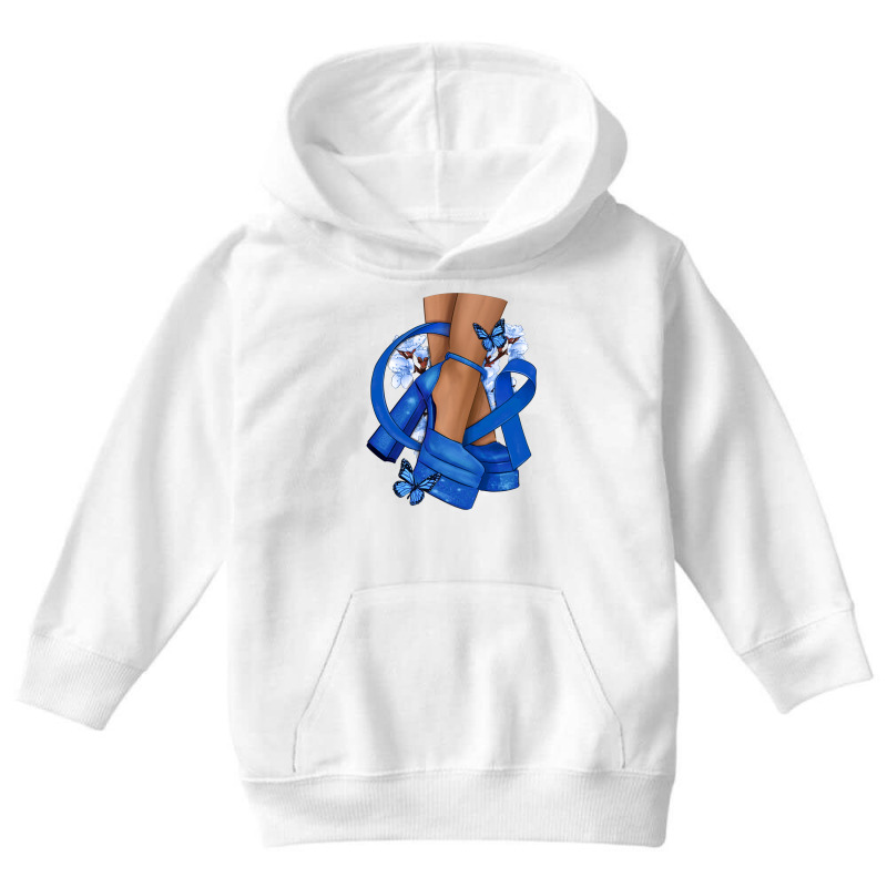 Colon Cancer Diva Blue Ribbon Youth Hoodie | Artistshot