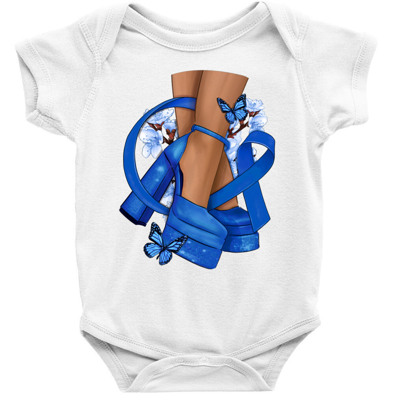 Colon Cancer Diva Blue Ribbon Baby Bodysuit | Artistshot