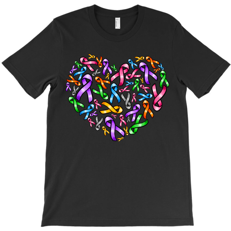 Cancer Ribbon Heart T-shirt | Artistshot