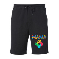 Autism Awareness T  Shirt Proud Mama Autism Awareness Design For Moms Fleece Short | Artistshot