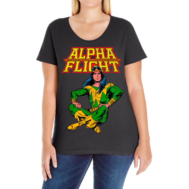 Alpha Flight Shaman Ladies Curvy T-Shirt by Rob Store | Artistshot