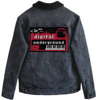 Digital Underground Tape Unisex Sherpa-lined Denim Jacket | Artistshot