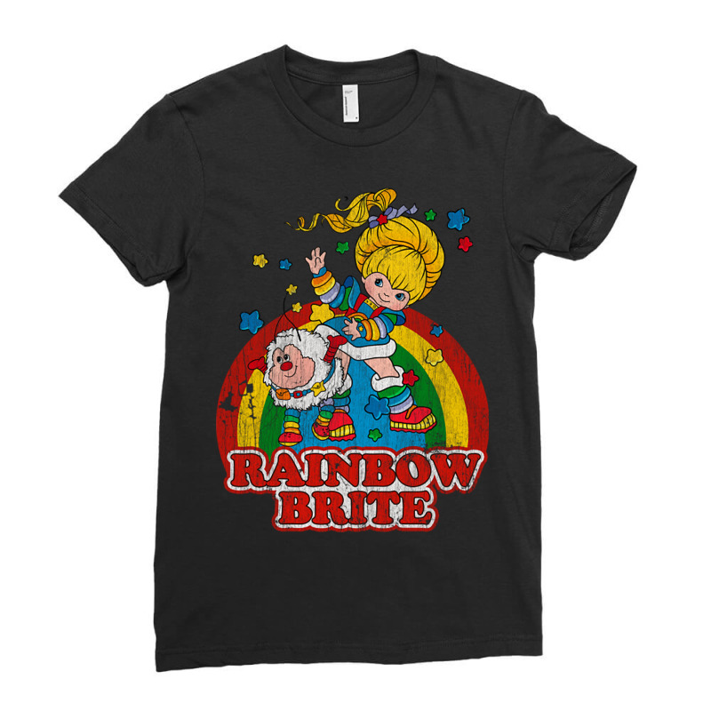 Distressed Rainbow Brite Ladies Fitted T-Shirt by Rob Store | Artistshot