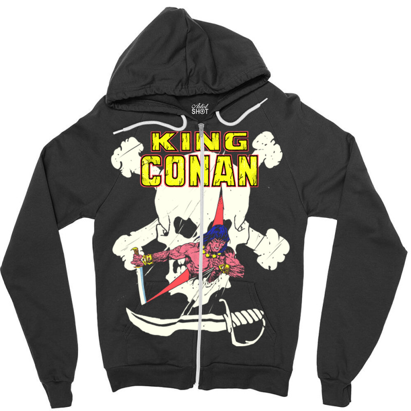 King Conan Zipper Hoodie | Artistshot