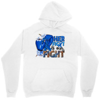 Her Fight Is Our Fight Colon Cancer Blue Ribbon Unisex Hoodie | Artistshot