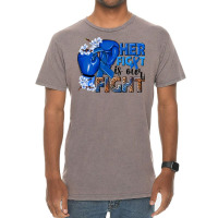 Her Fight Is Our Fight Colon Cancer Blue Ribbon Vintage T-shirt | Artistshot