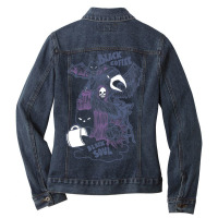 Black Coffee Black Soul Ladies Denim Jacket | Artistshot