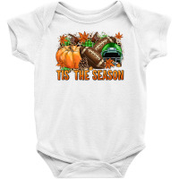 Tis' The Season Football Green Helmet Baby Bodysuit | Artistshot