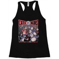 Cats Vs Bears Ninja Fight Fun Battle Racerback Tank | Artistshot