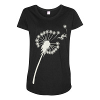 Dandelion Astronaut Flying Away Make A Wish Maternity Scoop Neck T-shirt | Artistshot