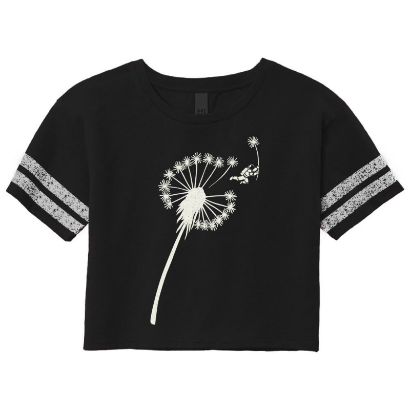 Dandelion Astronaut Flying Away Make A Wish Scorecard Crop Tee by Jeorge | Artistshot