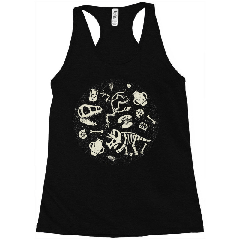 Dinosaurs Fossils Vintage Technology Racerback Tank by Jeorge | Artistshot