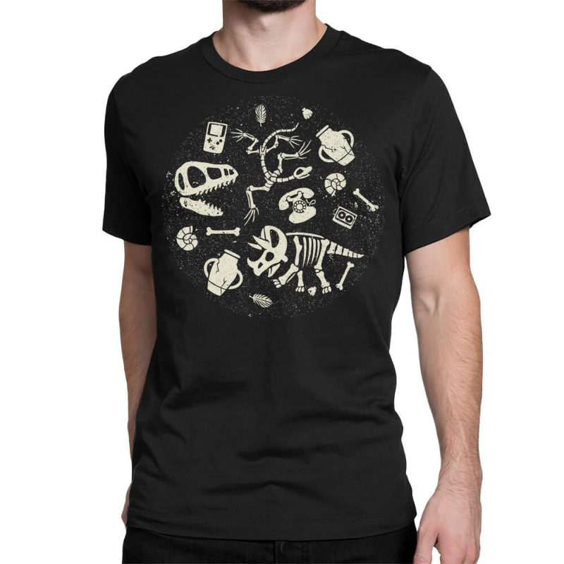 Dinosaurs Fossils Vintage Technology Classic T-shirt by Jeorge | Artistshot