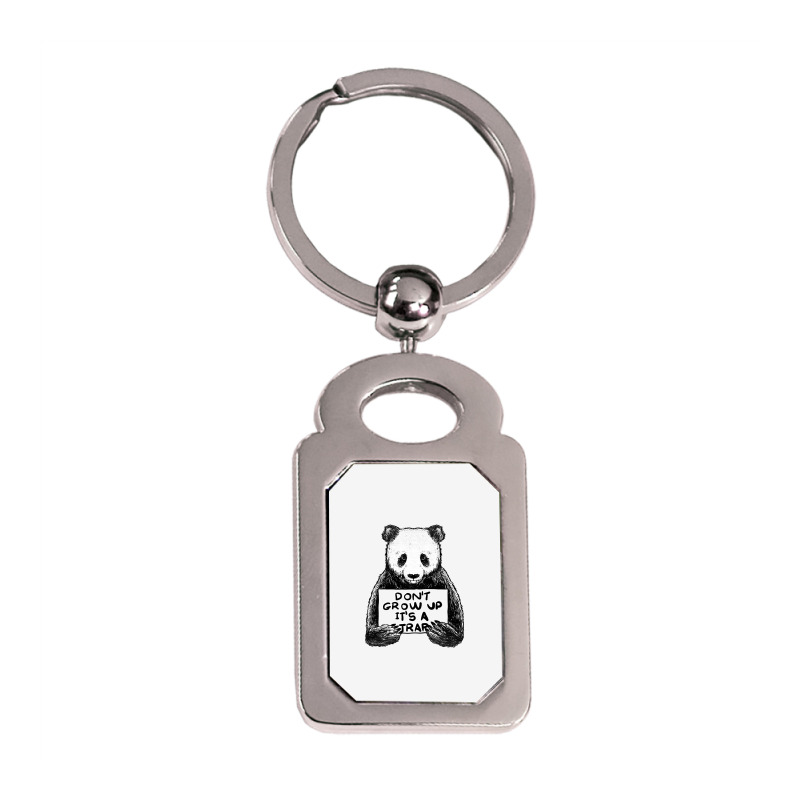 Don T Grow Up It S A Trap Silver Rectangle Keychain | Artistshot