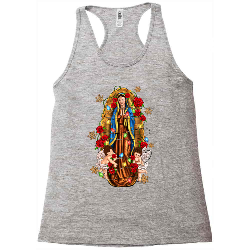 Christmas Our Lady Of Guadalupe With Angels Racerback Tank by Neo Western | Artistshot