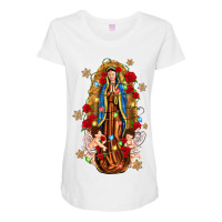 Christmas Our Lady Of Guadalupe With Angels Maternity Scoop Neck T-shirt | Artistshot