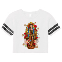 Christmas Our Lady Of Guadalupe With Angels Scorecard Crop Tee | Artistshot