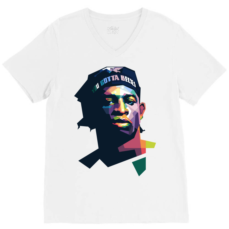 Neon Deion V-neck Tee | Artistshot