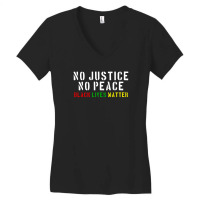 No Justice No Peace Women's V-neck T-shirt | Artistshot