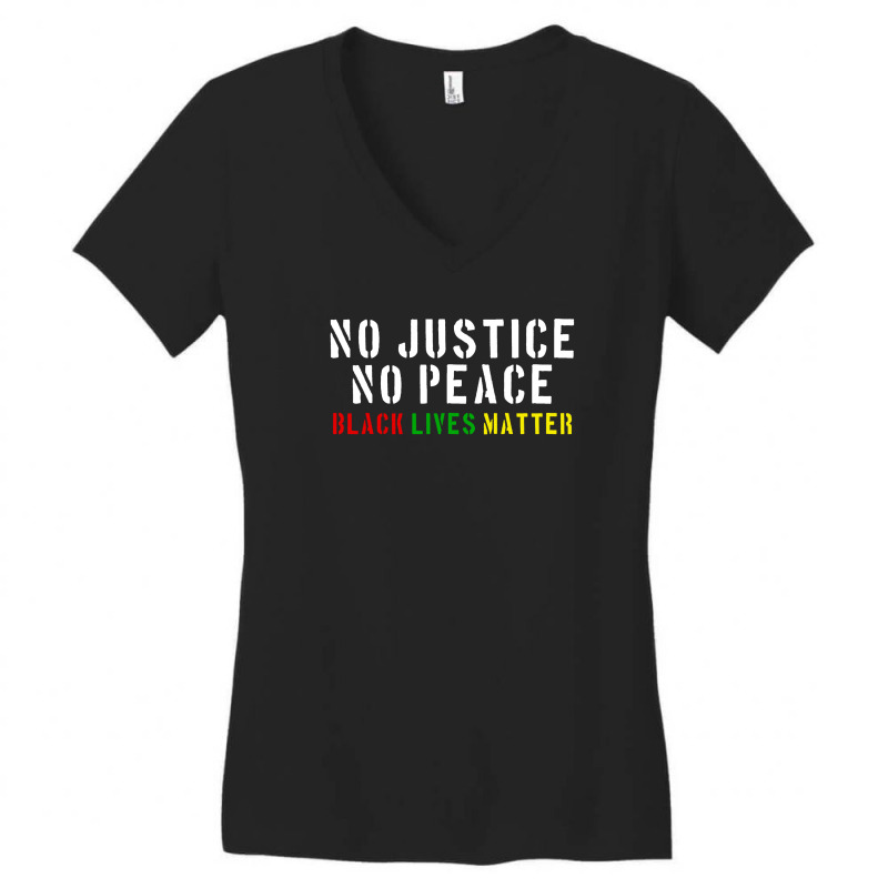 No Justice No Peace Women's V-neck T-shirt | Artistshot