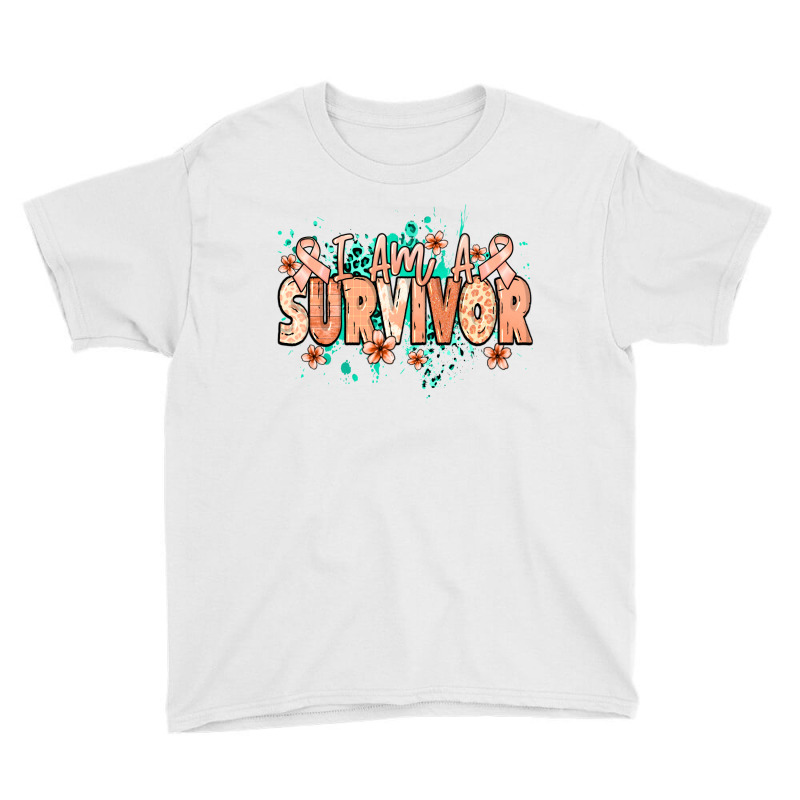 I Am A Survivor Peach Ribbon Youth Tee | Artistshot