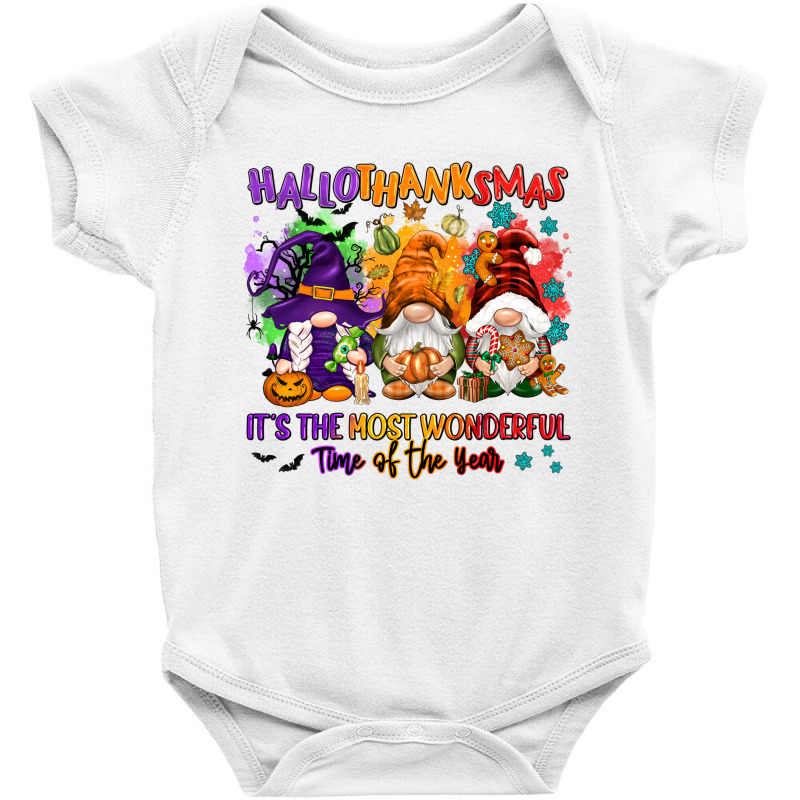 Hallothanksmas It's The Most Wonderful Time Of The Baby Bodysuit by NancyCooperArtShop | Artistshot