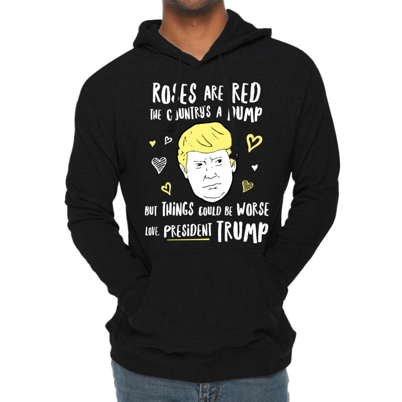 Donald Trump Valentines Day Card Lightweight Hoodie | Artistshot