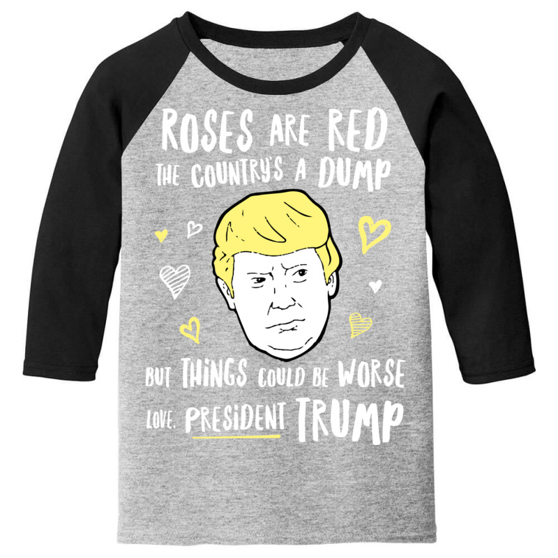 Donald Trump Valentines Day Card Youth 3/4 Sleeve | Artistshot