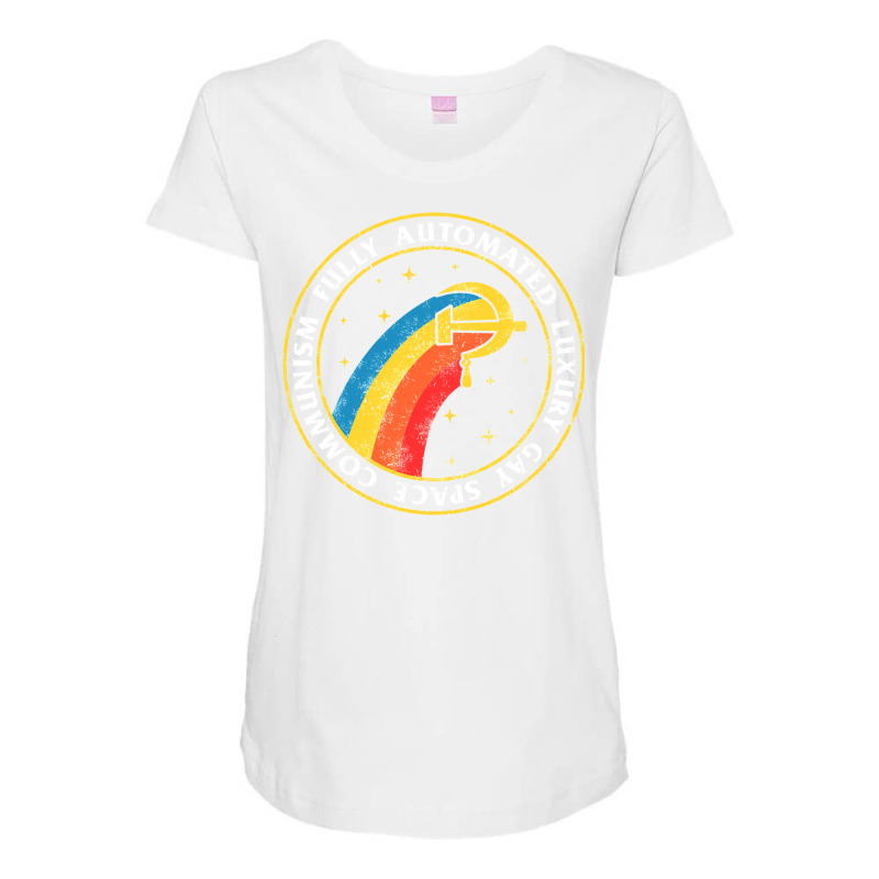 Fully Automated Luxury Gay Space Communism Maternity Scoop Neck T-shirt by TomArt | Artistshot