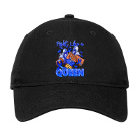 Fight Like A Queen Navy Blue Colon Cancer Afro Gir Adjustable Cap | Artistshot