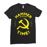 Hammer And Sickle Time Ladies Fitted T-shirt | Artistshot