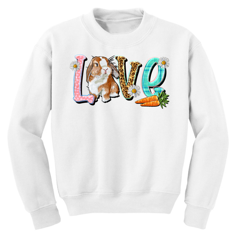 Love Easter Rabbit Youth Sweatshirt | Artistshot