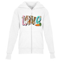 Love Easter Rabbit Youth Zipper Hoodie | Artistshot