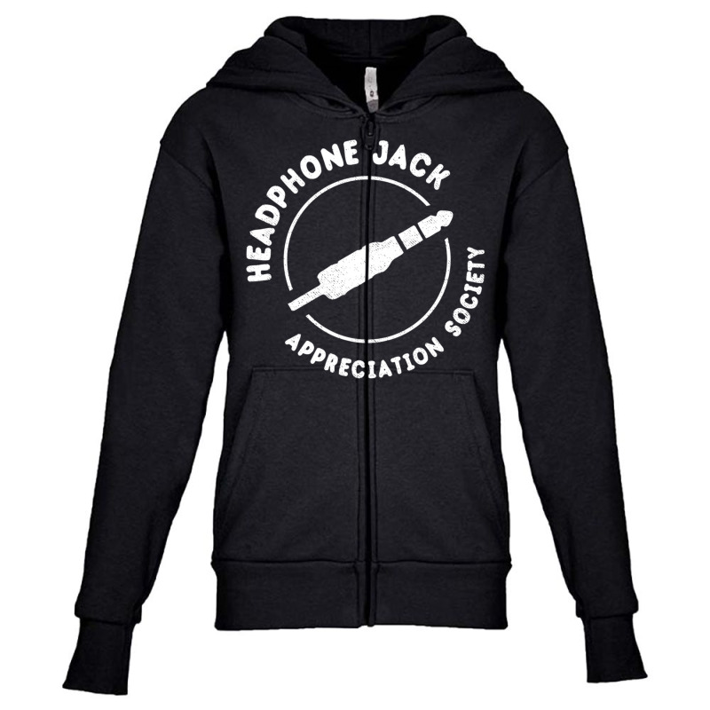 Headphone Jack Appreciation Society Youth Zipper Hoodie by TomArt | Artistshot