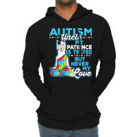 Autism Day T  Shirt Autism Uncle My Patience Is Tested But Never My Lo Lightweight Hoodie | Artistshot