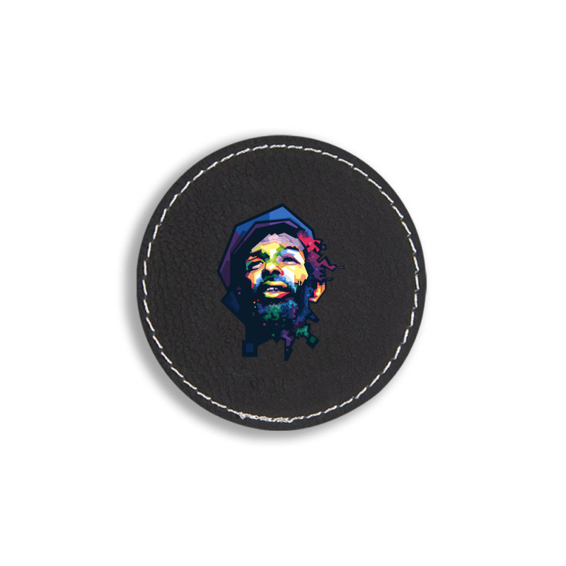 Godfather Of Rap Round Leatherette Patch | Artistshot