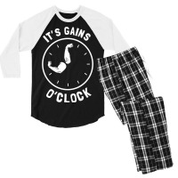 It S Gains O Clock Men's 3/4 Sleeve Pajama Set | Artistshot