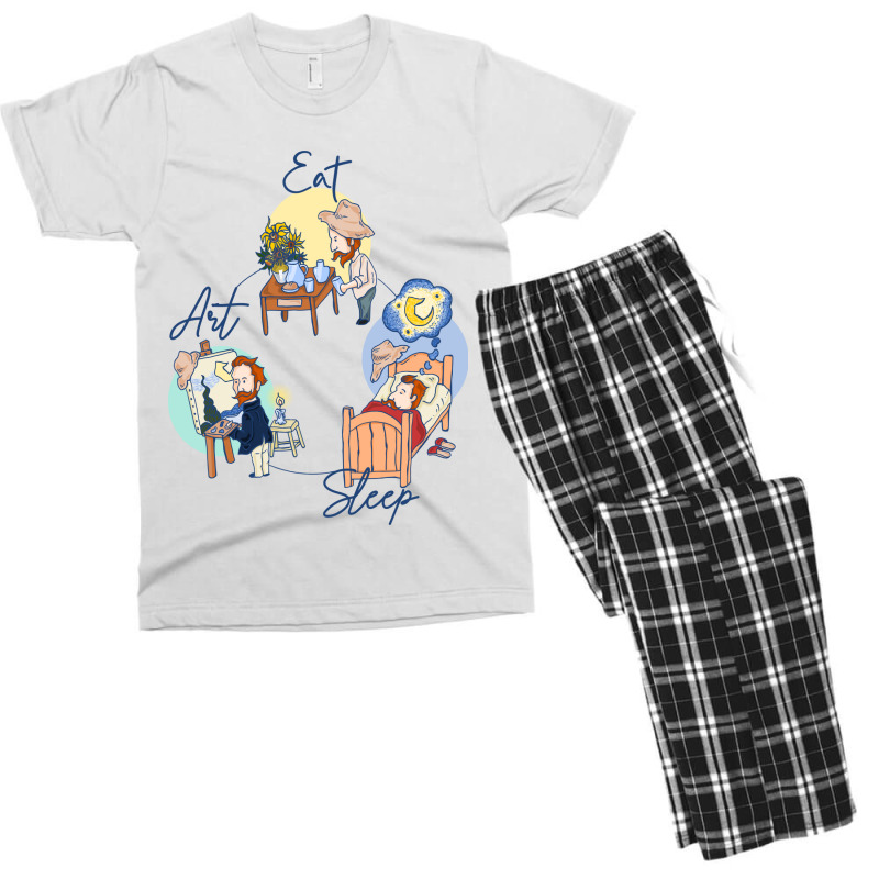 Eat - Sleep - Art With Van Gogh Men's T-shirt Pajama Set | Artistshot