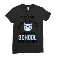 School Psychologist Cat Gifts For Cat Lovers   It Ladies Fitted T-shirt | Artistshot