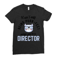 Director Cat Gifts For Cat Lovers   It Ain T Easy Ladies Fitted T-shirt | Artistshot