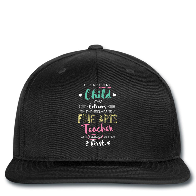 Great Fine Arts Teacher Who Believed   Appreciatio Printed Hat | Artistshot